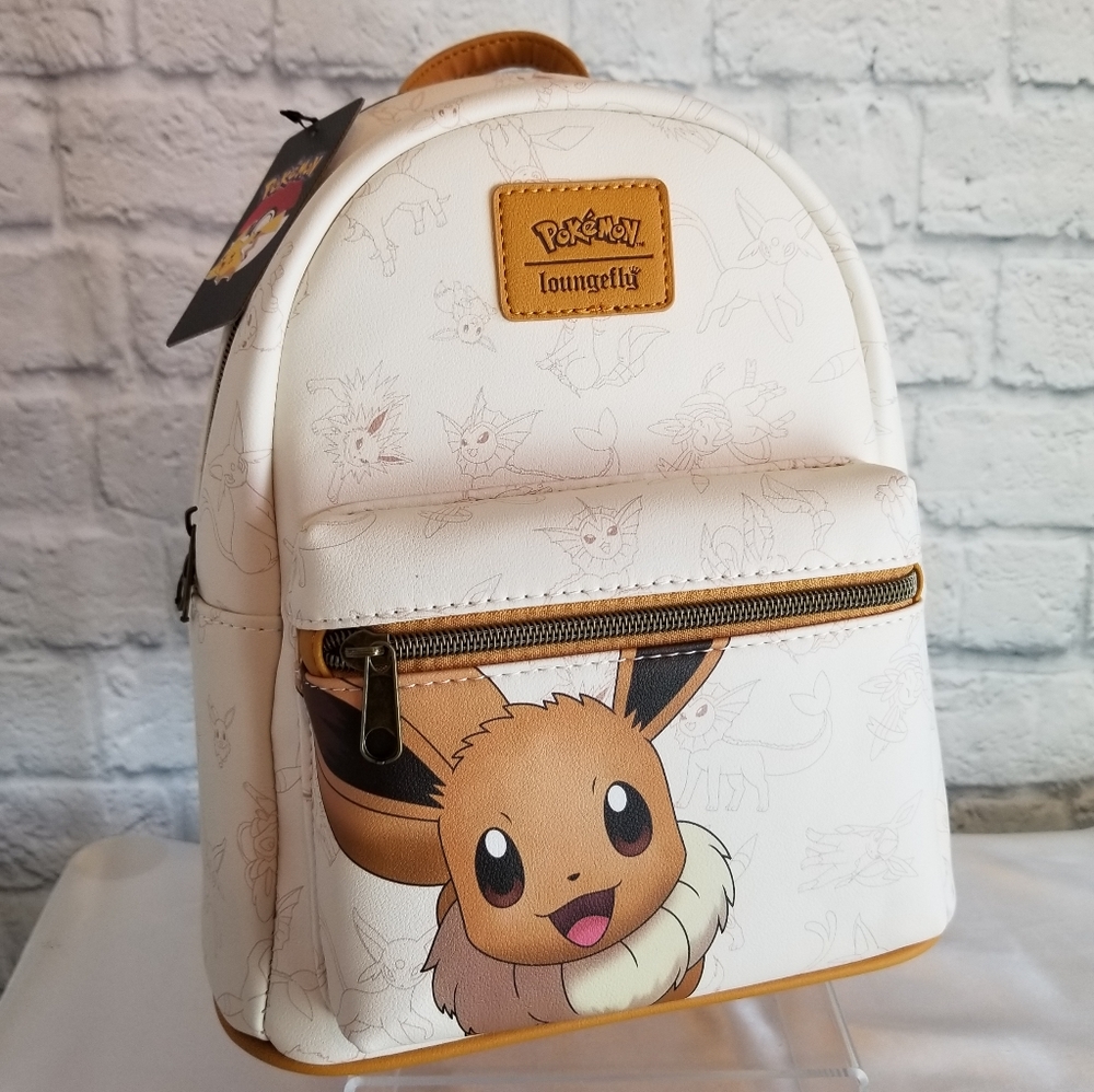 Loungefly Eevee Pokemon Eeveelutions Mini Backpack Bag New